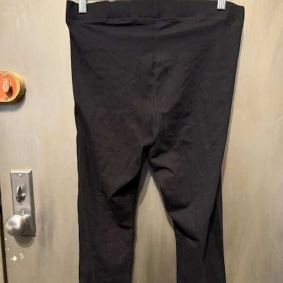 Cropped high waisted Black Cotton leggings - Picture 13 of 16
